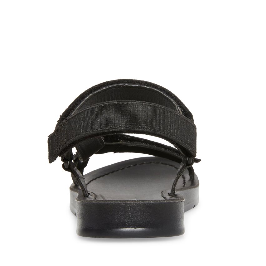 Black Steve Madden Ahenley Kids' Flat Sandals | PH 3810WCD